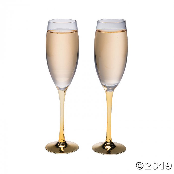 Gold Stem Champagne Flute Set (1 Set(s))