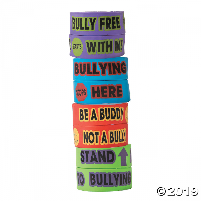 AntiBullying Big Band Rubber Bracelets (Per Dozen)