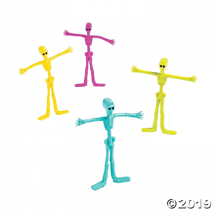 Spookadelic Neon Skeleton Bendables (24 Piece(s))