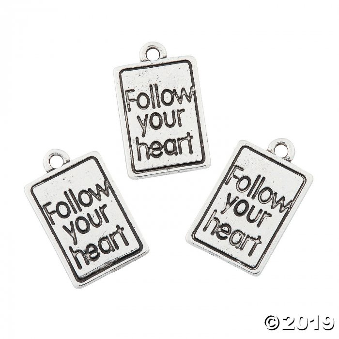 Follow Your Heart Charms (Per Dozen)