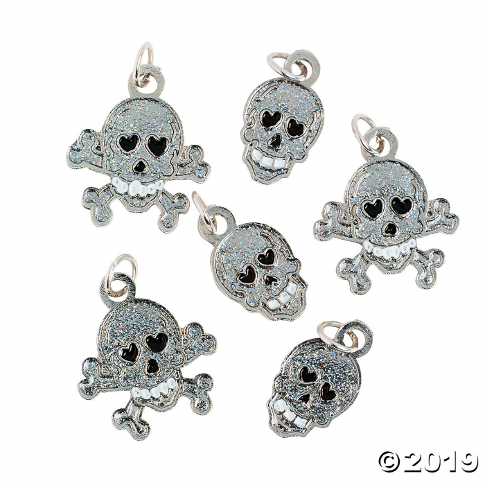 Glitter Skull Charms (12 Piece(s))