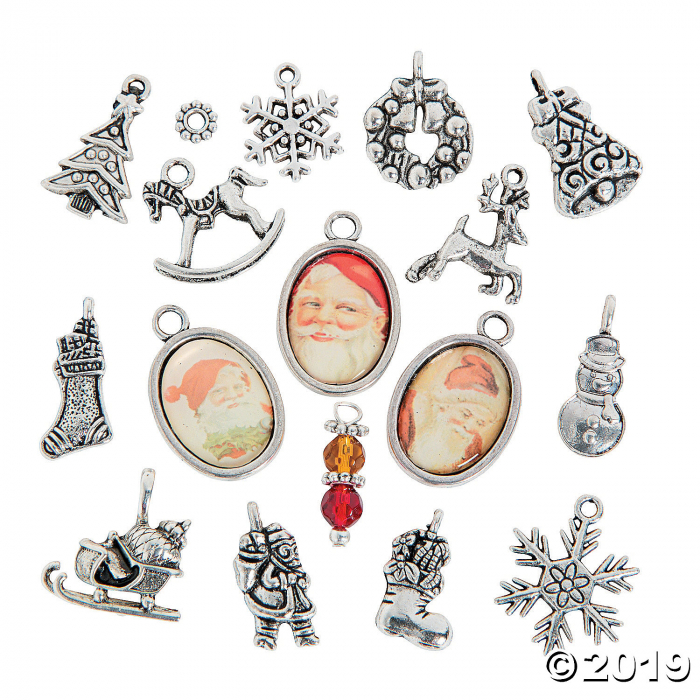 Vintage Santa Charms & Beads (36 Piece(s))