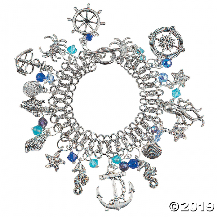 Silvertone By the Sea Charms (Per Dozen)