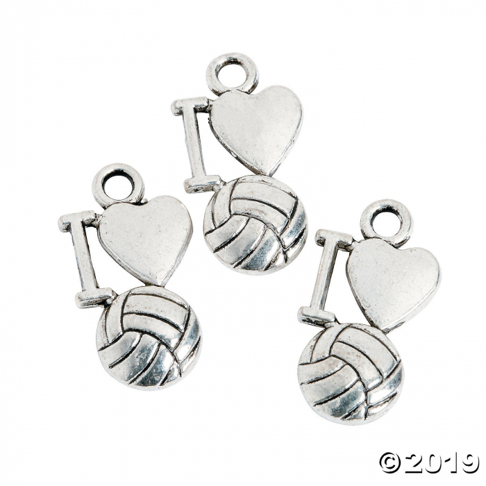 I Love Volleyball Charms (24 Piece(s))