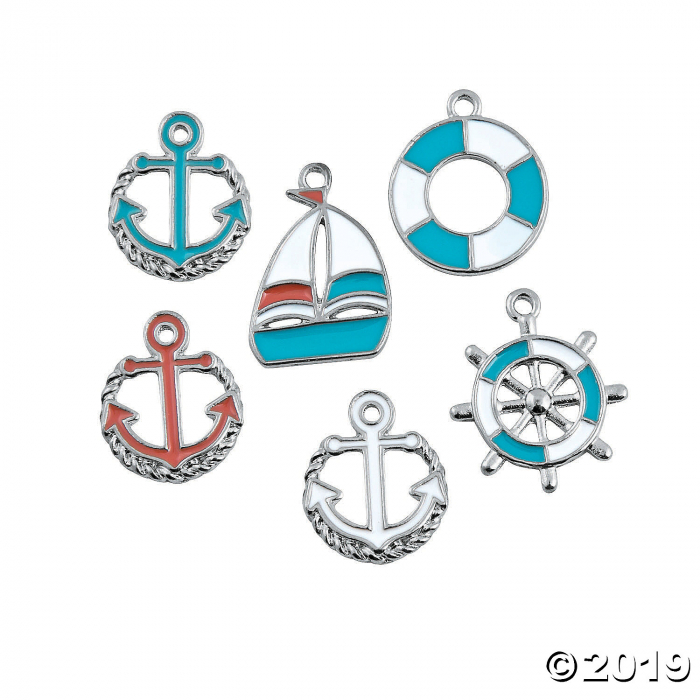 Beach Nautical Charms (Per Dozen) Beach Nautical Charms (Per Dozen)