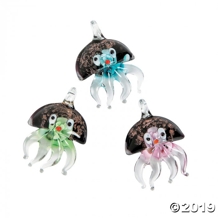 Premium Glass Jellyfish Pendants (3 Piece(s))