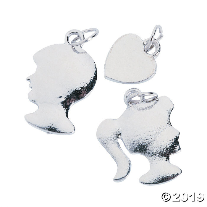 Girl & Boy Silhouette Charms (Per Dozen) Girl & Boy Silhouette Charms (Per Dozen)