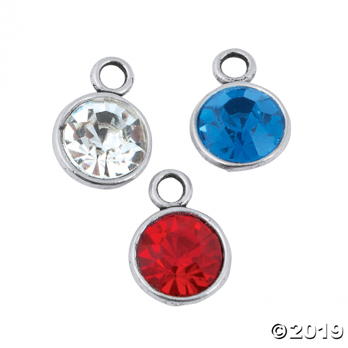 Patriotic Rhinestone Charms (Per Dozen)