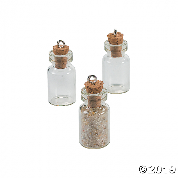 Mini Bottle Charms with Cork Stopper (6 Piece(s))