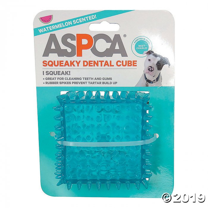 2.5" Squeaky Dental Cube Dog Toy-Blue (1 Piece(s))