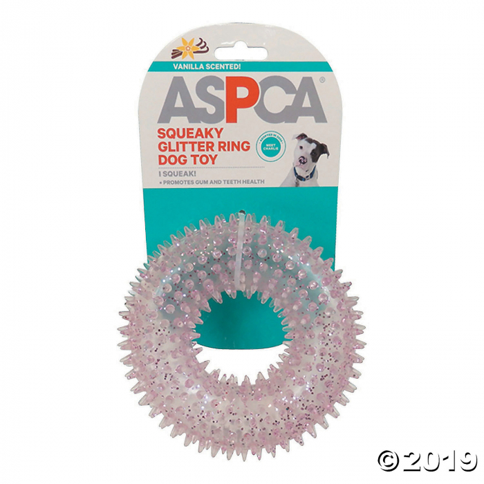 Aspca Squeaky Glitter Ring Dog Toy Pink 1 Piece S Glowuniverse Com