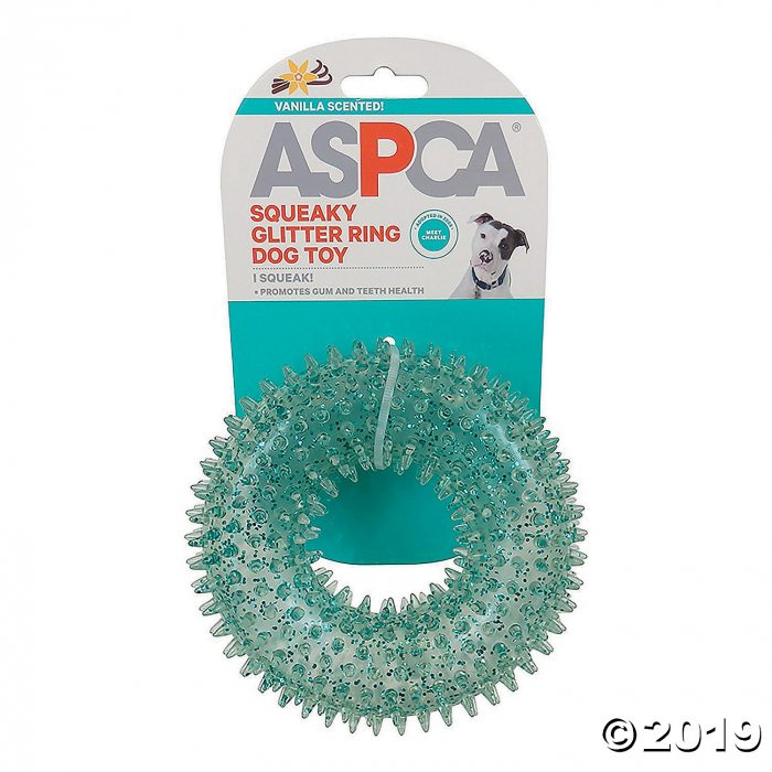 Aspca Squeaky Glitter Ring Dog Toy-Blue (1 Piece(s))