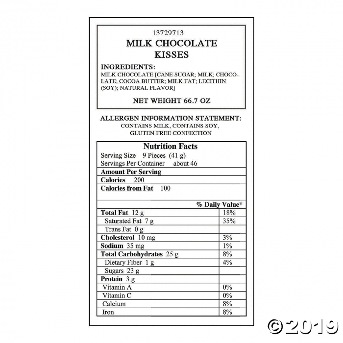 Hershey's® Kisses® 400 Pc. Blue Chocolate Candy (400 Piece(s))