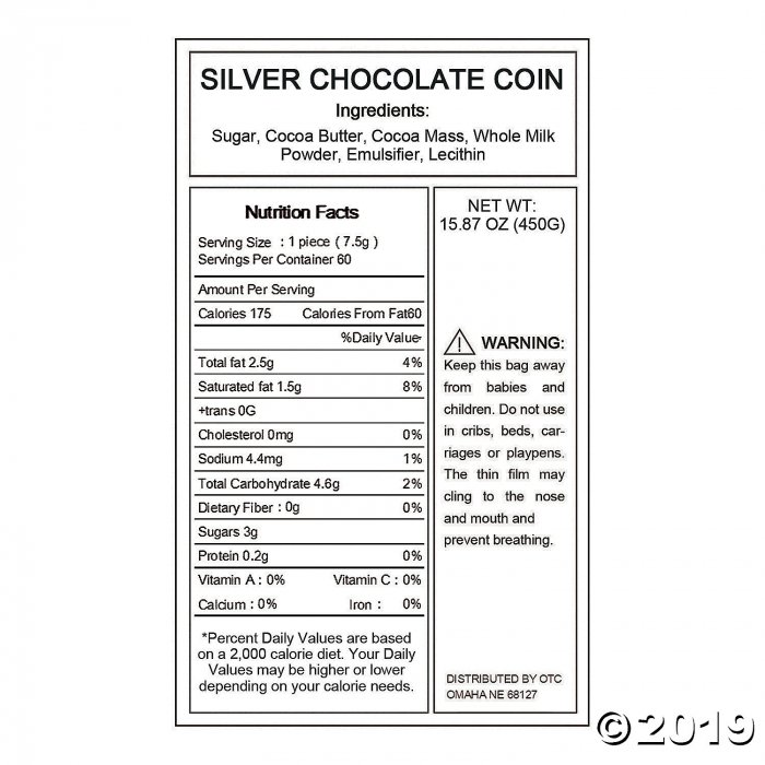 Silver Coins Chocolate Candy (1 lb(s))