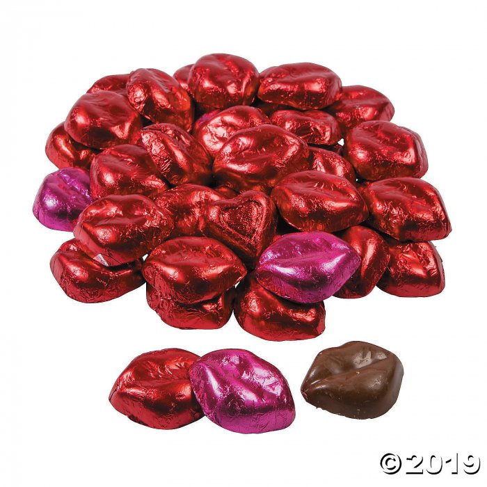 Foil-Wrapped Lips Chocolate Candy (33 Piece(s))