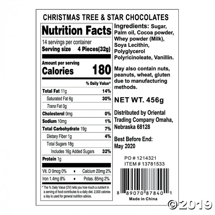 Christmas Tree & Star Chocolate Candy (56 Piece(s))