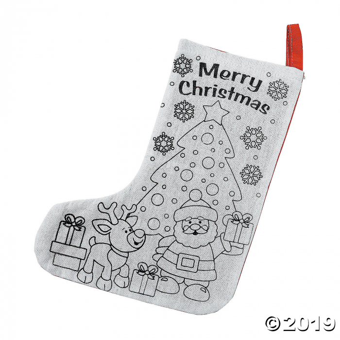Color Your Own Christmas Stockings (Per Dozen)