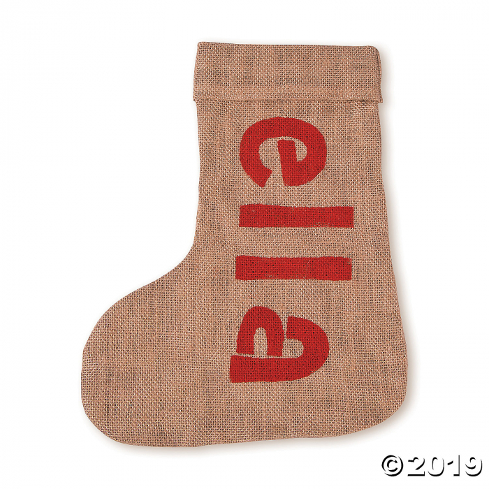Diy Burlap Christmas Stockings 