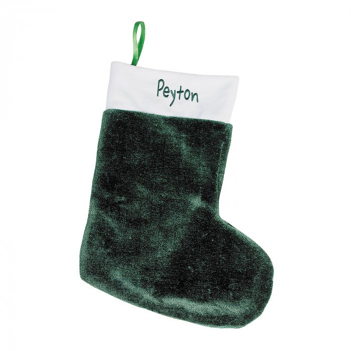 Personalized Plush Christmas Stocking - Hunter Green (1 Piece(s))