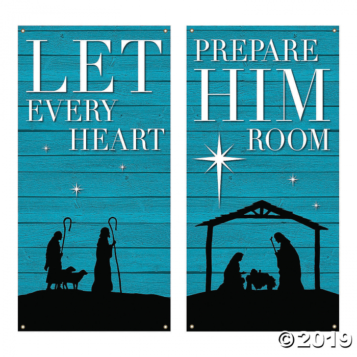 Large Christmas Church Banner Set (1 Set(s)) Large Christmas Church Banner Set (1 Set(s))