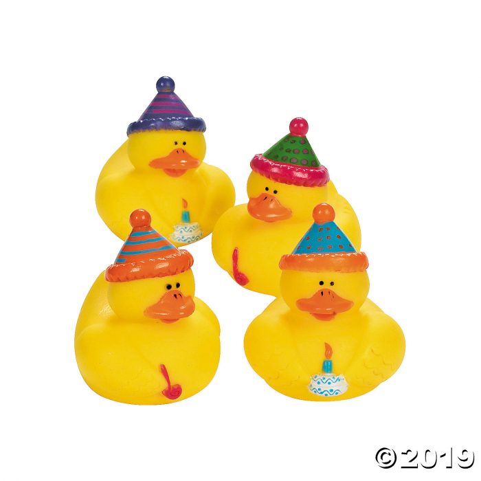 Happy Birthday Rubber Duckies (Per Dozen)