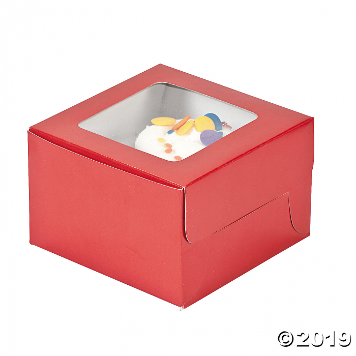 Red Cupcake Boxes (Per Dozen) Red Cupcake Boxes (Per Dozen)