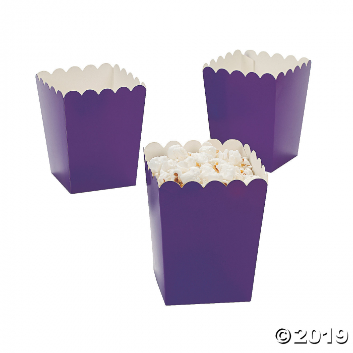 Mini Purple Popcorn Boxes (24 Piece(s))