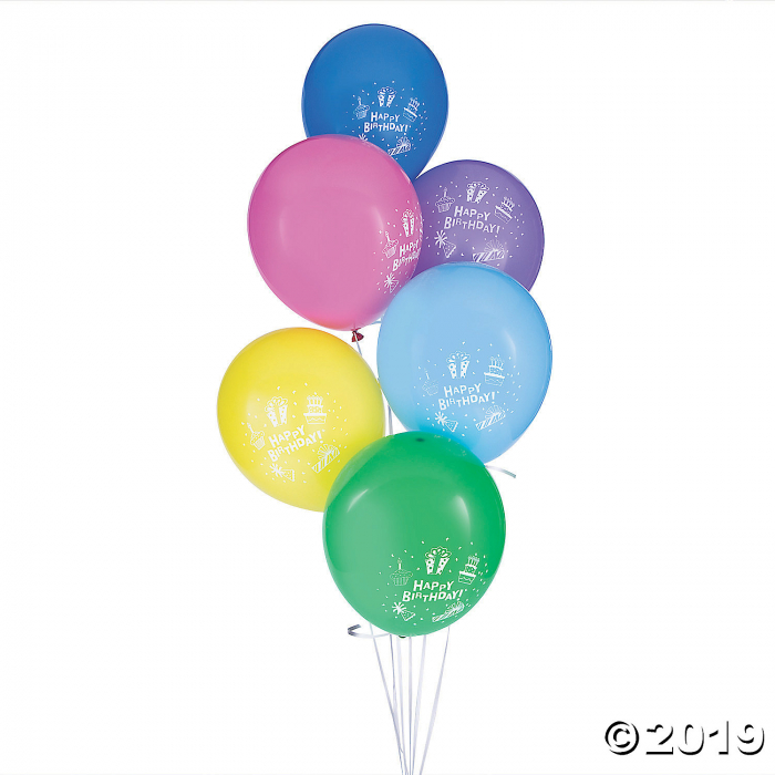 Birthday Celebration 11" Latex Balloons (Per Dozen)