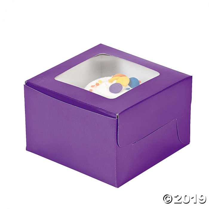 Purple Cupcake Boxes (Per Dozen)