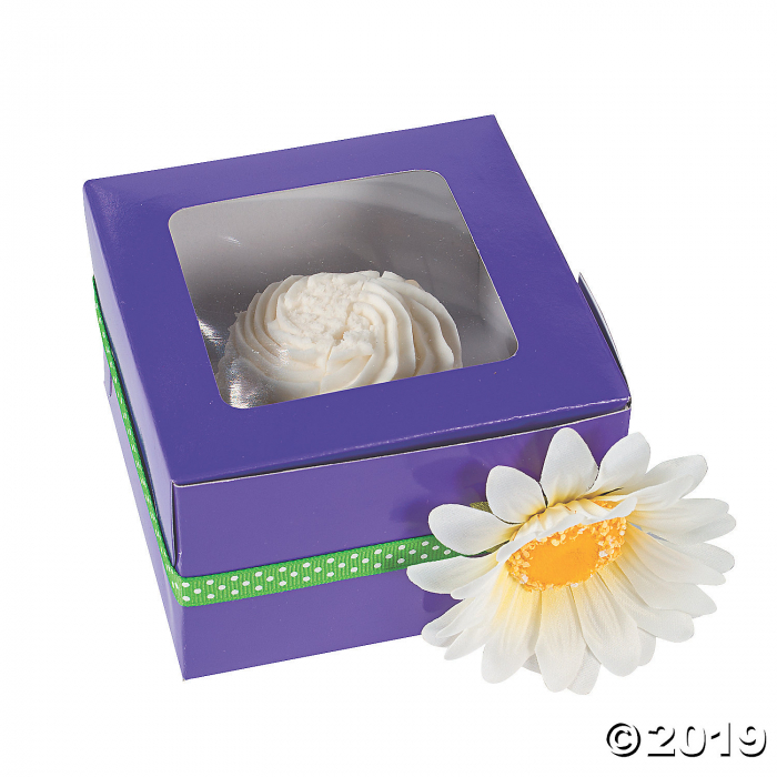 Purple Cupcake Boxes (Per Dozen)