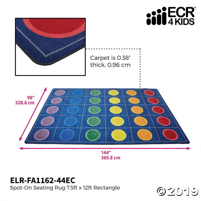 ECR4Kids Spot-On Seating Rug - 7.5ft x12ft Rectangle (1 Piece(s)) ECR4Kids Spot-On Seating Rug - 7.5ft x12ft Rectangle (1 Piece(s))