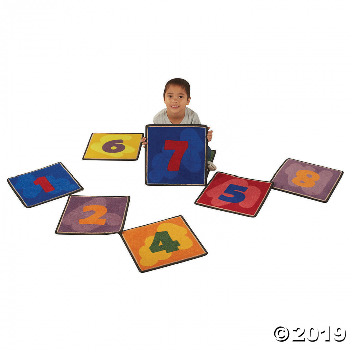 ECR4Kids 123 Carpet Squares for Classrooms - Assorted Colors (30 Piece Set) (1 Unit(s))