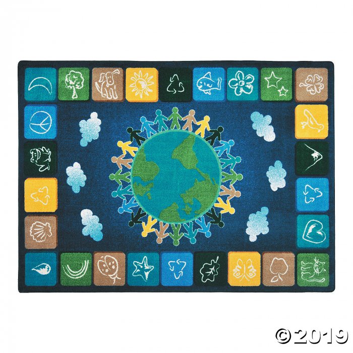 One World® Classroom Rug - 5 ft. 4 x 7 ft. 8" (1 Piece(s))