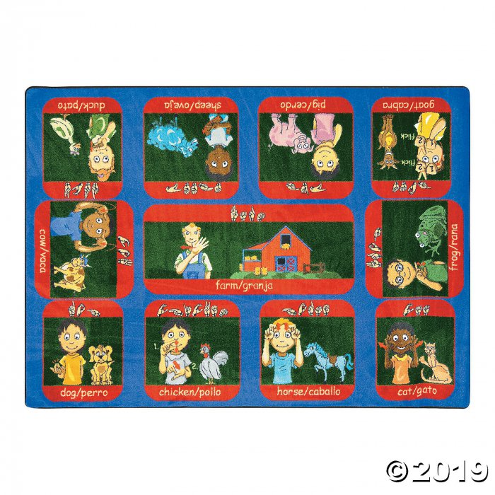 Signs On The Farm® Classroom Rug - 5 ft. 4 x 7 ft. 8" (1 Piece(s))