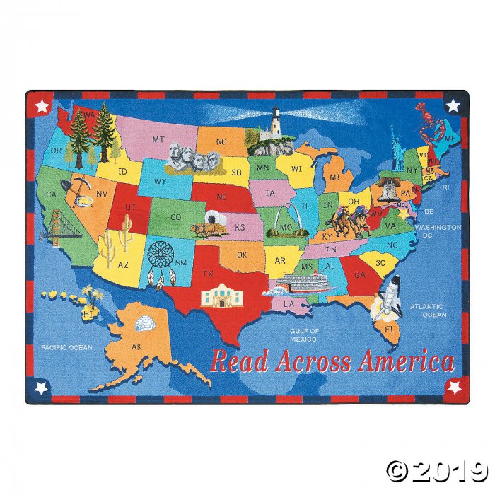 Read Across America® Classroom Rug - 5 ft. 4 x 7 ft. 8" (1 Piece(s))