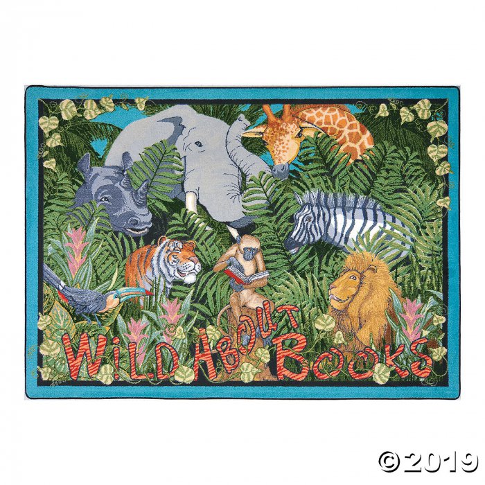 Wild About Books® Classroom Rug - 3 ft. 10 x 5 ft" (1 Piece(s))