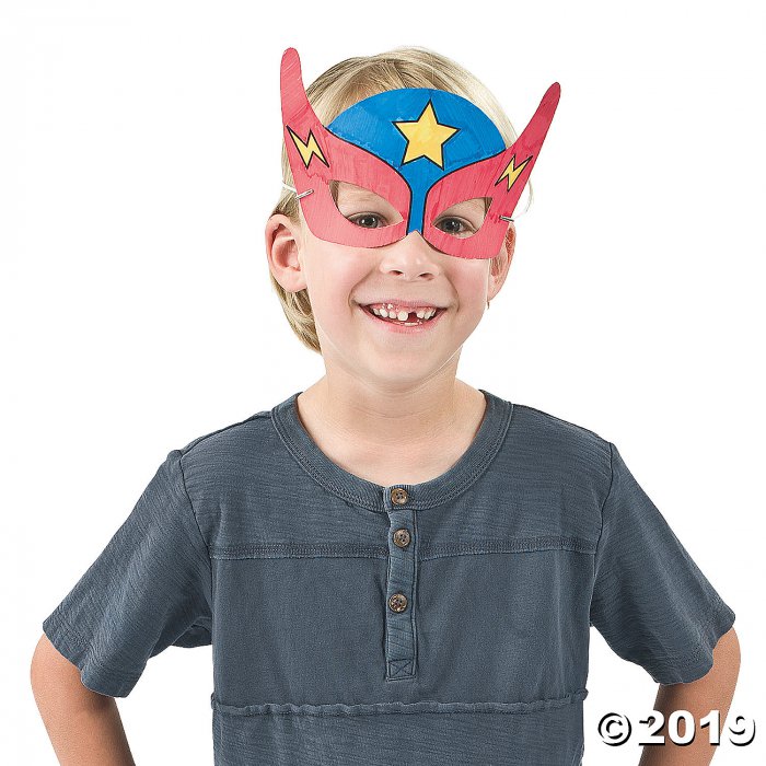 Color Your Own Superhero Masks (Per Dozen)