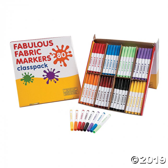 Color Splash! Fabric Markers (Set of 8) from S&S Worldwide
