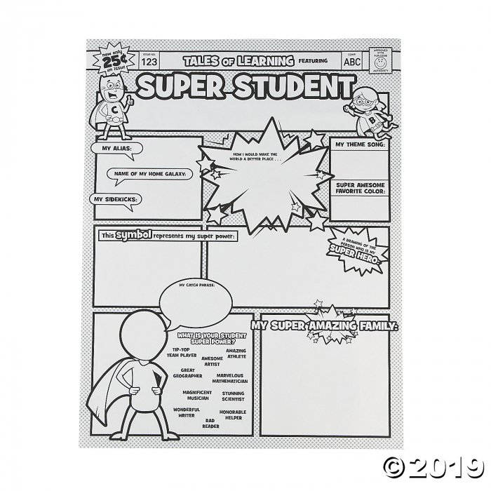 Color Your Own Super Student Posters (30 Piece(s))