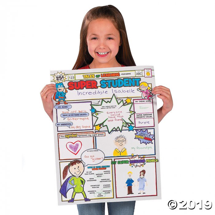 Color Your Own Super Student Posters (30 Piece(s))