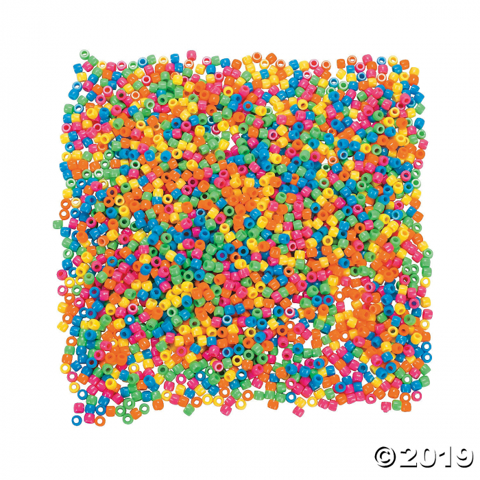 Neon Pony Bead Assortment - 8mm (2000 Piece(s))