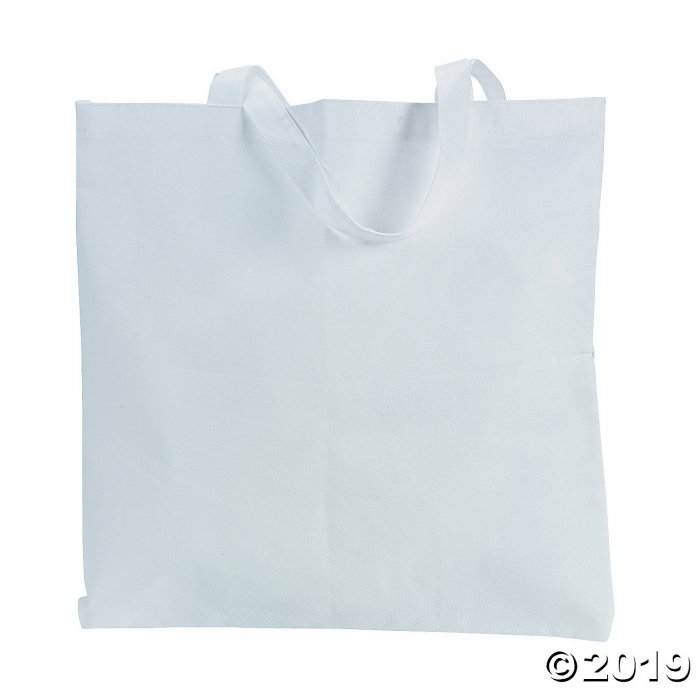 DIY Large White Tote Bags (Per Dozen)
