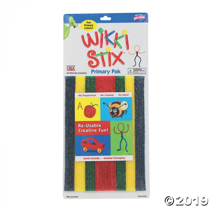 Wikki Stix® Primary Colors Pak, 48 Stix Per Pack, 6 Packs (6 Piece(s))