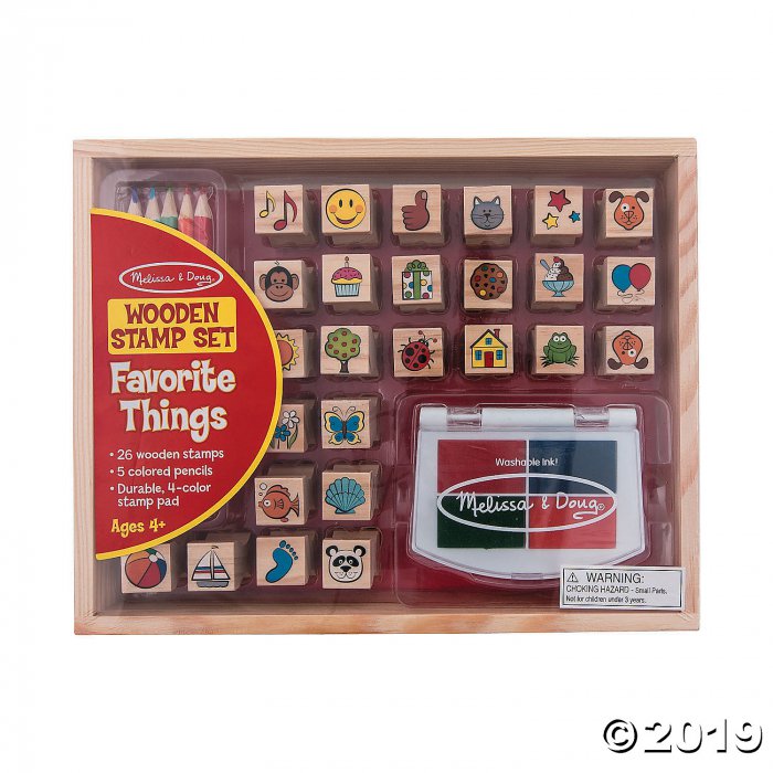 Melissa & Doug® Favorite Things Wooden Stamp Set (1 Set(s))