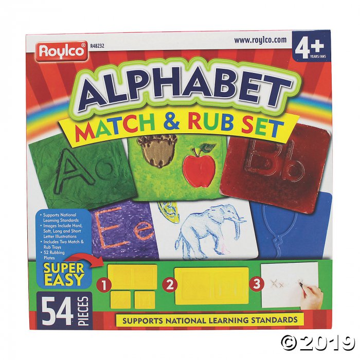 Roylco® Alphabet Match & Rub Set, 52 count (1 Piece(s))