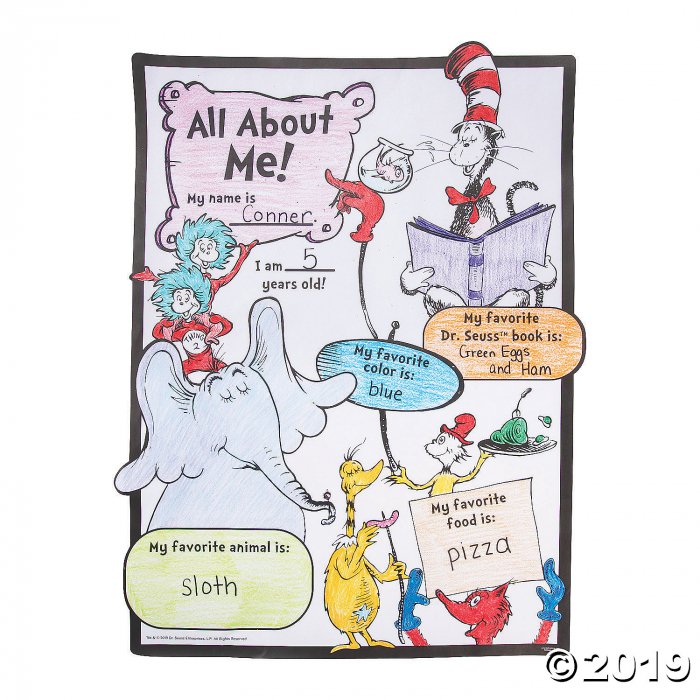 Dr. Seuss Color Your Own All About Me Posters (30 Piece(s))