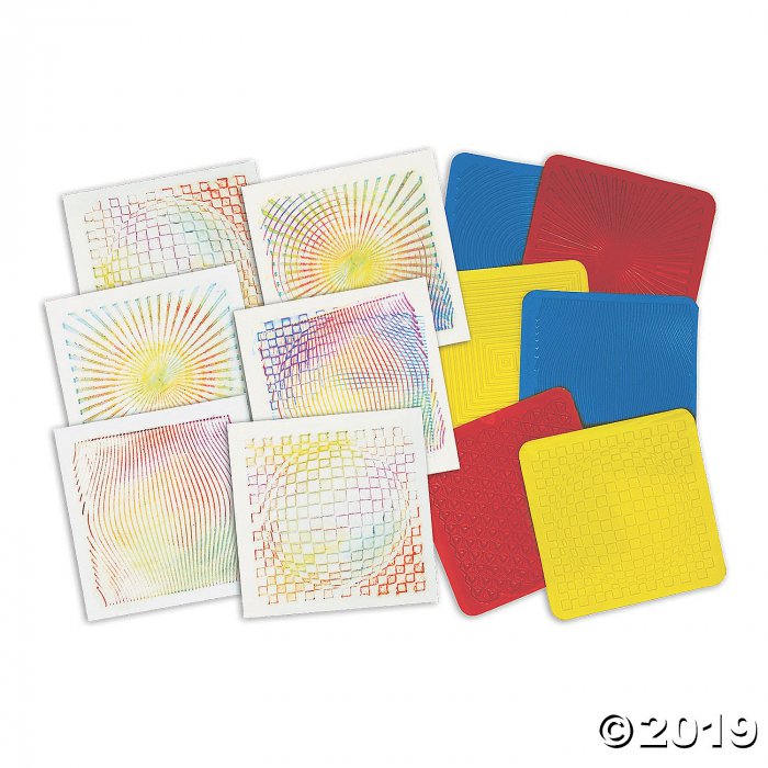 Roylco® Optical Illusion Rubbing Plates, 18 count (3 Piece(s))