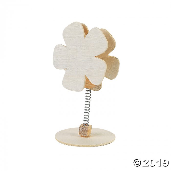 DIY Unfinished Wood Flower Recipe Card Holders (Per Dozen)