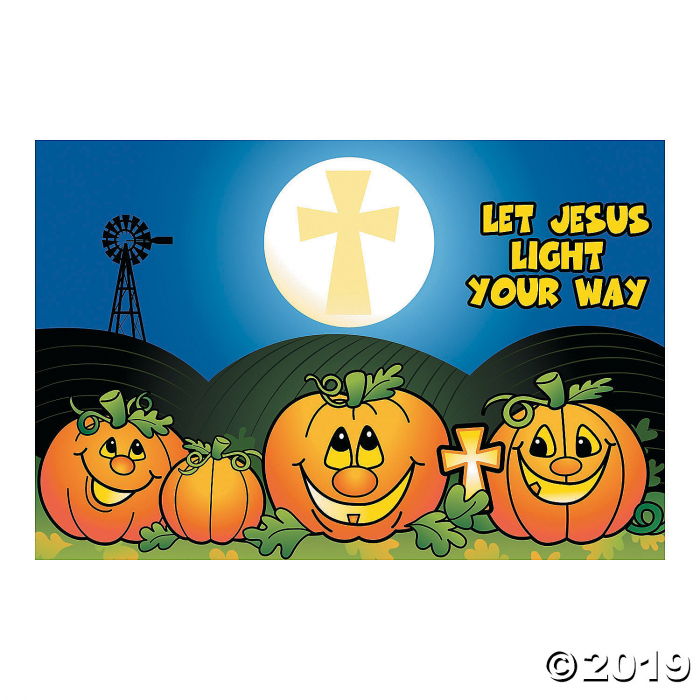 Christian Pumpkin Backdrop Banner Halloween Decoration (1 Set(s))
