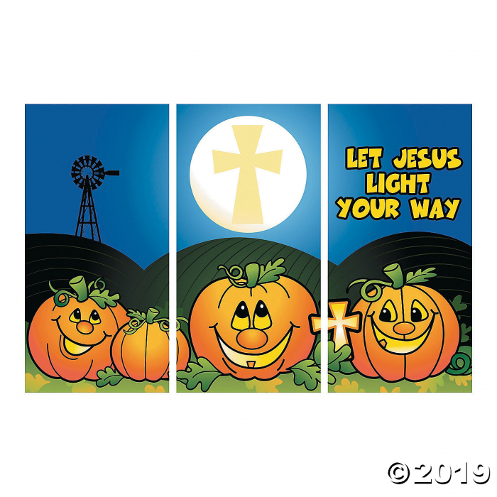 Christian Pumpkin Backdrop Banner Halloween Decoration (1 Set(s))